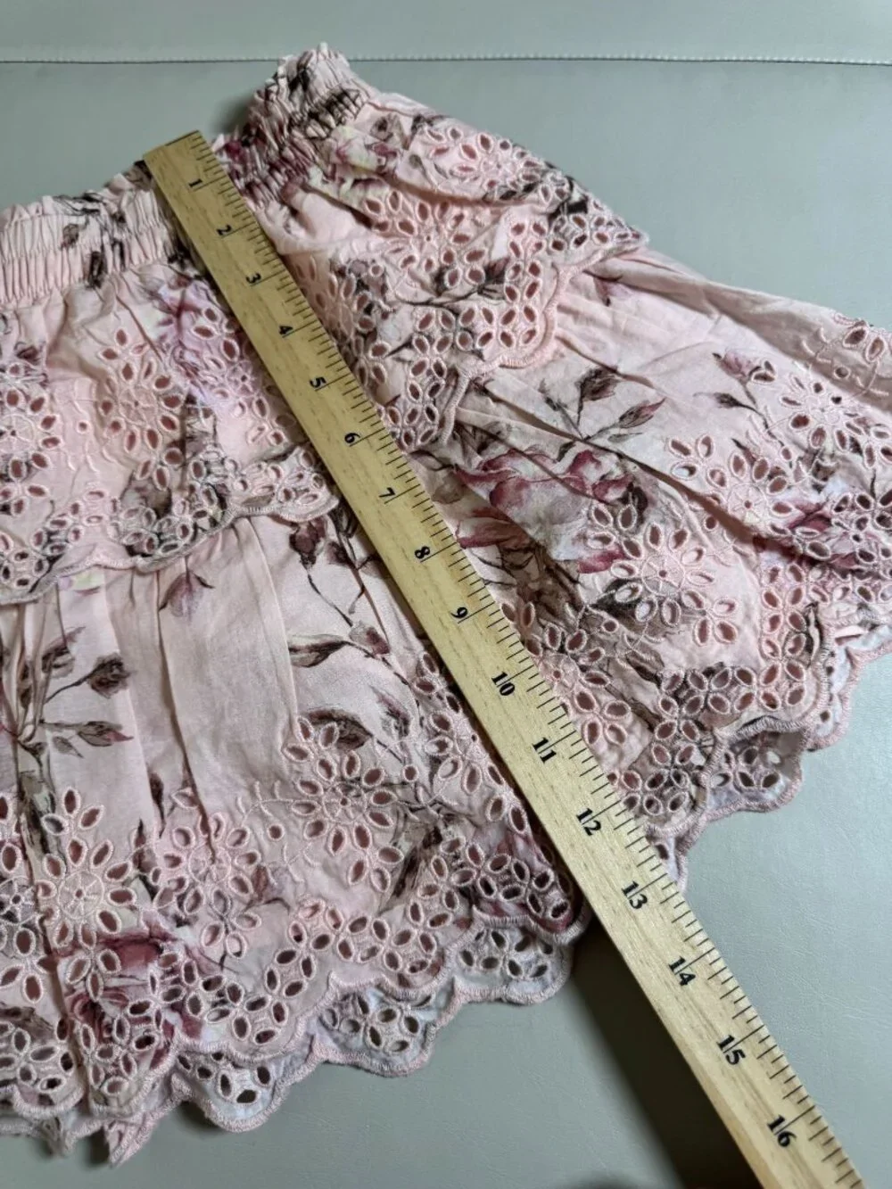 NEW Gap x LoveShackFancy‎ Floral Pink Eyelet Skirt Kids Size Large Pullon Floral
